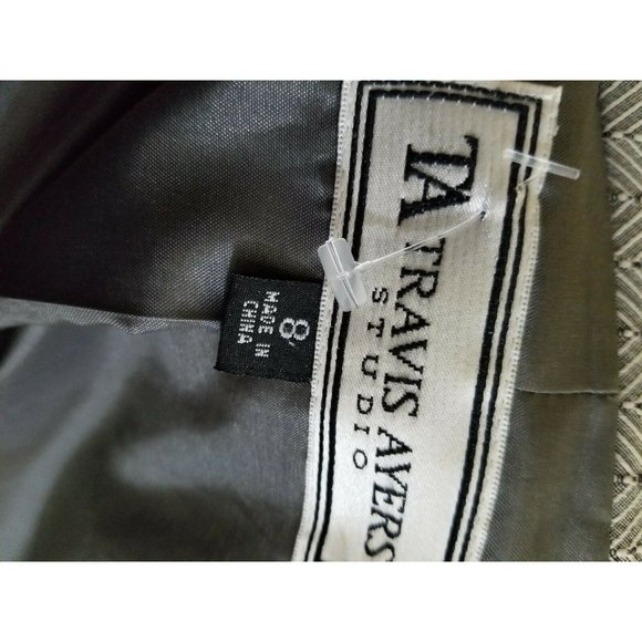 Travis Ayers Size 8 Gray Skirt Suit Blazer Set Out - Picture 6 of 7